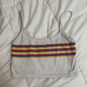 Forever 21 rainbow tank top cropped